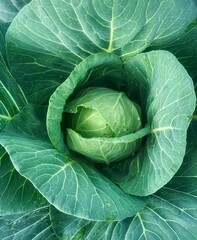 Green leaf background in close-up, natural foliage texture for eco design. Fresh young cabbage close-up, natural green vegetable texture, healthy organic food background.