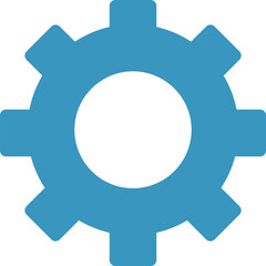 Blue Cogwheel Illustration of Gear Mechanism and Engineering Technology Concept