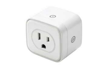 Smart plug isolated on transparent background, a convenient way to automate your home appliances