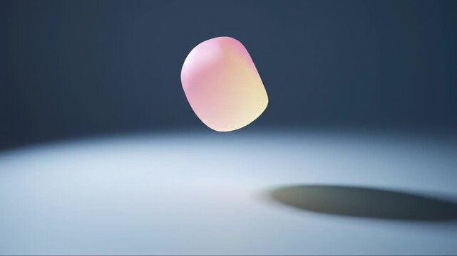 Minimalist 3D Floating Pastel Abstract Object Loop with Subtle Color Shift