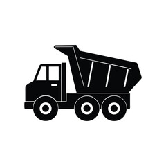 Dump truck heavy vehicle artwork Vector illustration