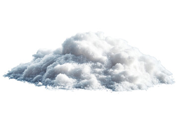 Pile Of Snow. Winter Season And Weather Concept Isolated On Transparent Background