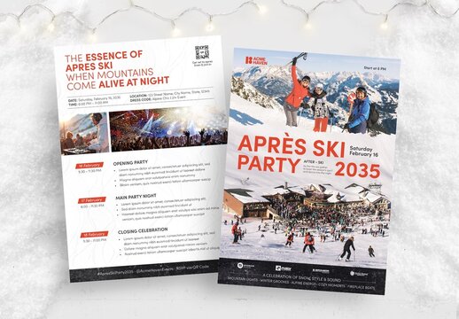 Apres Ski Flyer Template