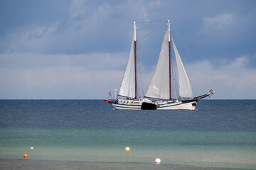 Traditionssegelschiff auf der Eckernf&ouml;rder Bucht, Schleswig-Holstein, Deutschland