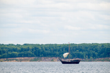 Kogge,Traditionssegelschiff auf der Eckernf&ouml;rder Bucht, Schleswig-Holstein, Deutschland