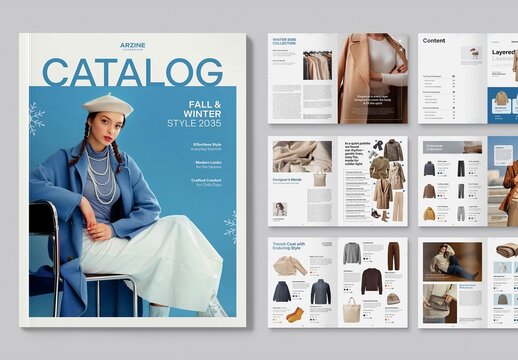 Winter Catalog Brochure Template