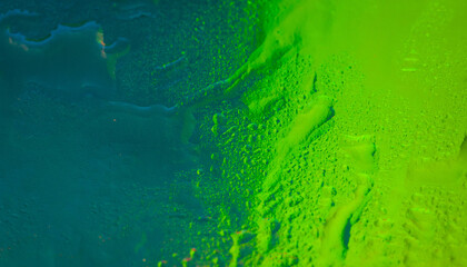 Wet color texture. Abstract texture with gradient. Abstract background with drops. Selective focus