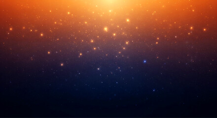 Obraz premium Warm orange and blue glowing particles background
