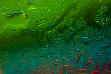 Colored texture. Abstract wet macro texture with gradient. Abstract background with water drops
