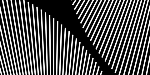 Abstract black and white striped pattern on a black background. Abstract Optical Illusion Design. optical effect mobius wave stripe design movement. modern white lines.