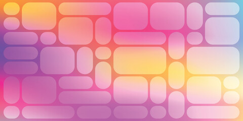 Vibrant Glassmorphism Bento Grid Background – Modern Gradient UI UX Design for Websites, Apps, and Presentations with Soft Rounded Buttons and Neon Glow Aesthetic