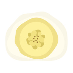 フルーツ大福（バナナ）　イラスト