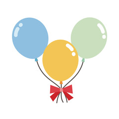 カラフルな風船のイラスト