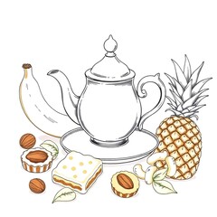 teapot and cup of tea