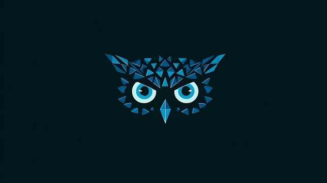 Stylized geometric owl logo in modern flat style, symbolizing intelligence and smart tech branding. Used for AI tools, tech companies, education platforms, and cybersecurity brands.