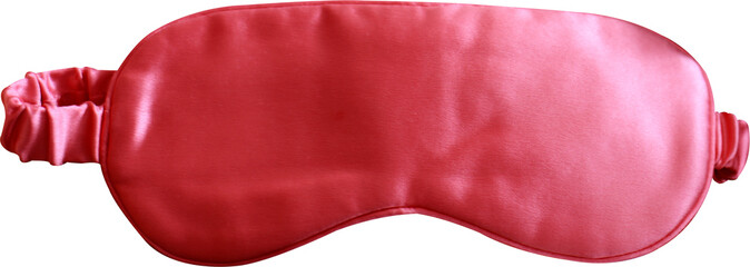 Pink sleeping mask on transparent background