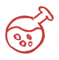 Chemistry Lab Bottles Related Icon Crayon Chalk Drawing Doodle Vector