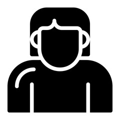 Girl Business owner Icon Solid Style