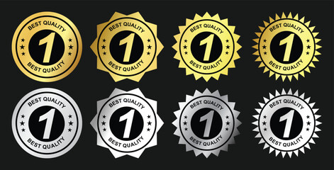 Number One Best Quality Badge for Premium Product Certification