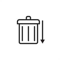 Waste minimization icon symbolizing output reduction and control, representing modern industrial sustainability, efficient resource management, and specialized environmental and production systems.