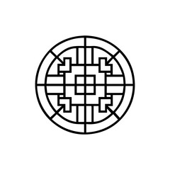 chinese traditional geometric window pattern