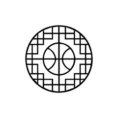 chinese traditional geometric window pattern