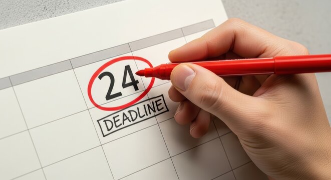 Deadline schedule reminder and plan create alert for important time and appointment event to focus and succeed