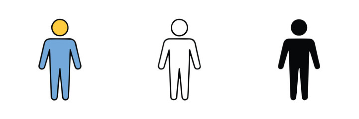 modern flat user avatars three-tone silhouettes ideal for web interfaces infographics presentations and branding