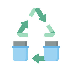 USB drive recycling vector concept with green arrows on black background