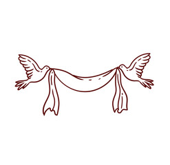 Obraz premium Original hand-drawn illustration featuring a minimalist dove. Illustrations for posters, cards, and graphic design.