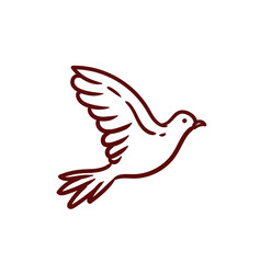 Original Merry Christmas illustration drawn by a minimalist Christmas dove. Illustrations for posters, cards, and graphic design.