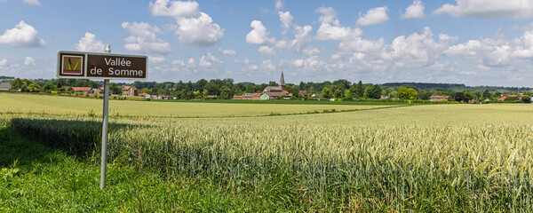 Somme river valley near Amiens in northern France