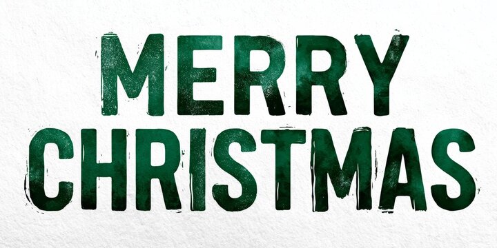 Merry Christmas Green Grunge Text - Powered by Adobe