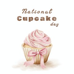 National cupcake day poster beautiful design