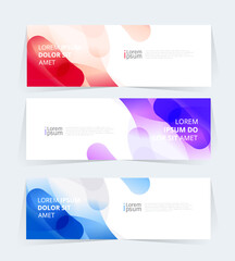 Geometric banner design with vector presentation template.