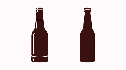beer bottle solid icon vector art