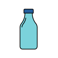 Simplified Light Blue Container Bottle for Liquid Storage on Plain White Background