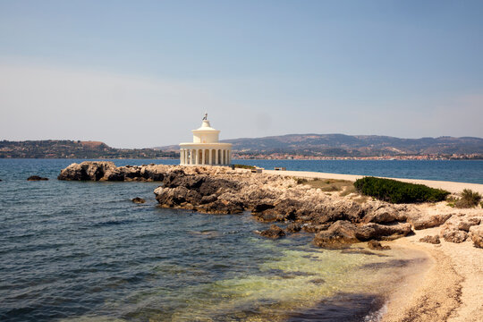 Kefalonia - Greece - August 15, 2025: San Teodoro lighthouse, Kefalonia,  Greece.