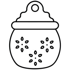 christmas cookie jar Christmas elements vector icon, christmas  collection