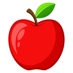 red apple isolated on white