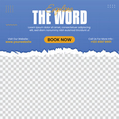 Modern Travel Agency Social Media Post Template, clean and vibrant travel promotion banner design. Travelling agency marketing, tourism ads, summer holiday promotions, and social media campaigns