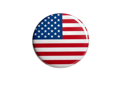 Circular american flag emblem patriotic symbol of united states of america independence day celebration