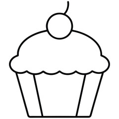 cupcake Christmas elements vector icon, christmas  collection