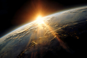 Sunrise Earth: A Celestial View