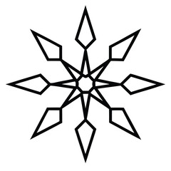 frozen snowflake star Christmas elements vector icon, christmas  collection