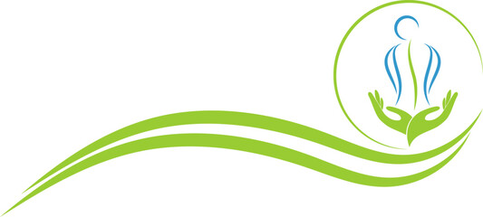 Zwei Hände und Person, Mensch, Orthopädie und Chiropraktiker Hintergrund