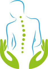 	
Person und Hände, Orthopädie, Chiropraktiker, Massage, Logo, Icon	