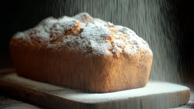 bread on a wooden table, bread with chocolate, loaf of bread