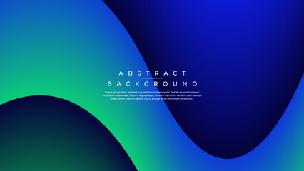 Abstract Dynamic Green and Blue Fluid Curve Background