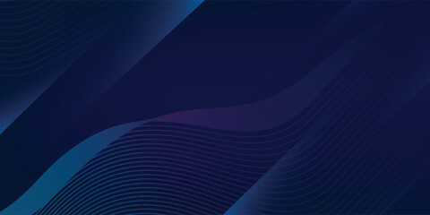 Blue abstract background in vector illustration with glow and lights, with parallel lines, bright geometric shape, design futuristic and elegant.